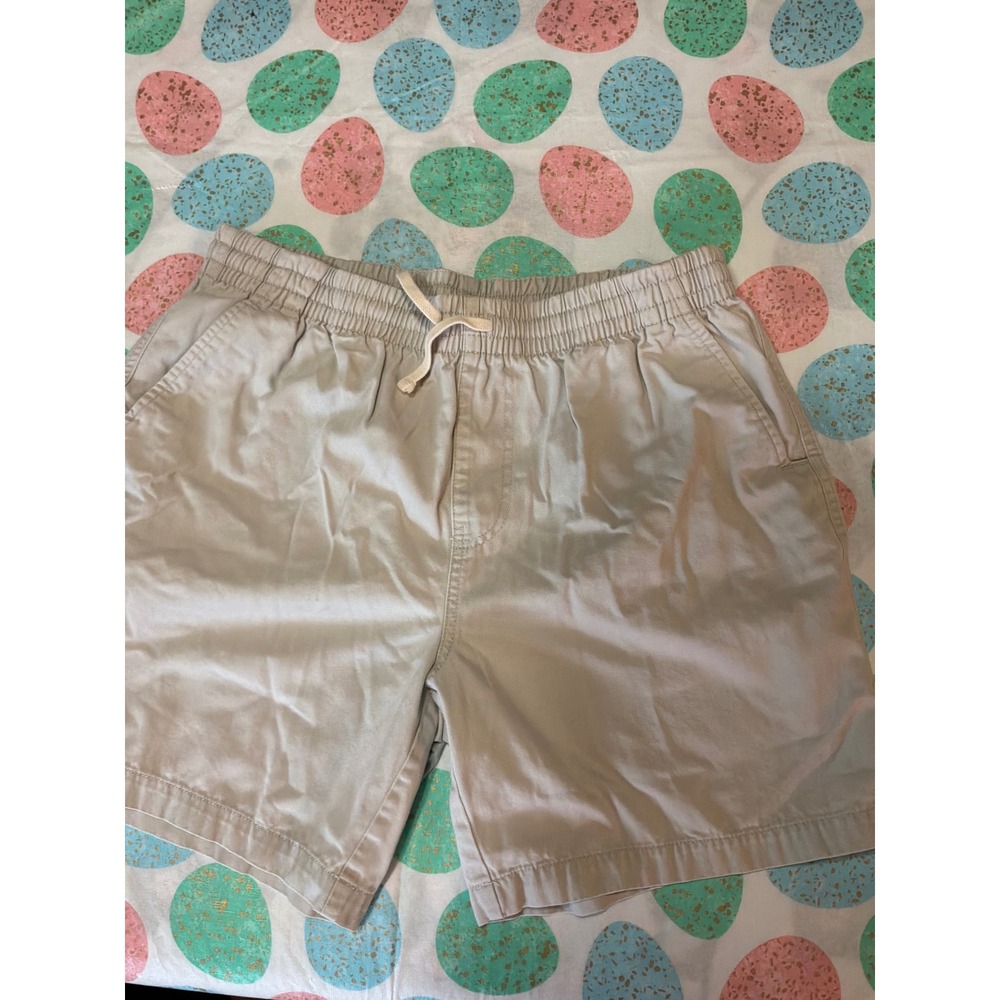 Jon Bartlett Consensus Mens Khaki Cotton Elastic Waist Drawstring Shorts Large